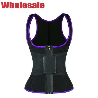 Elastic Belt Zipper Closure Workout Waist Trainer Vest Women'S Plus Size