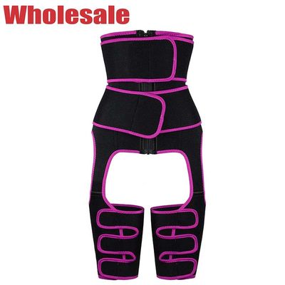 Neoprene 3 In 1 Waist And Thigh Trimmer Booty Sculptor Pink Three Thigh Belts