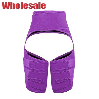 Purple Three Thigh Belts 2 In 1 Butt Lifter And Thigh Trimmer