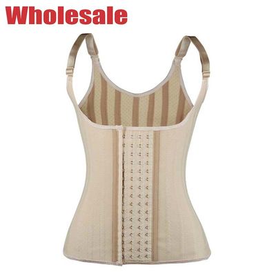 Nude Bodybuilding Waist Trainer Adjustable Shoulder Strap Body Waist Cincher Vest