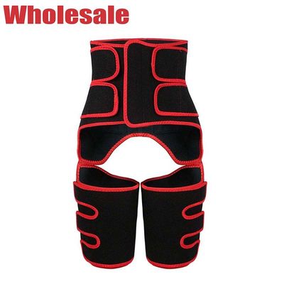 Red Three Velcro Straps High Waist Thigh Trimmer And Butt Lifter