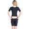 Black 4XL Tourmaline Body Shaper Short Sleeve Bodysuits For Curvy Body Types