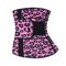 Leopard Pink Latex Zipper Plus Size Waist Cincher For Weight Loss