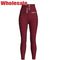 Red 89cm Latex Yoga Pants High Waisted Compression Leggings S Size