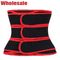 Latex Free Waist Trainer With 3 Straps Red Stomach Slimmer Belt